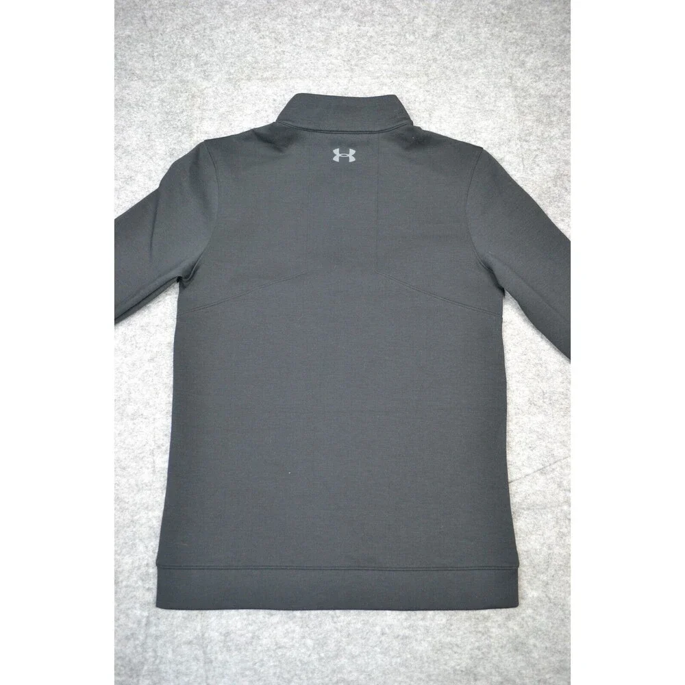 Under Armour Sweatshirt Mens‎ Small Black 1/4 Zip Golf Pullover Loose Fit Solid